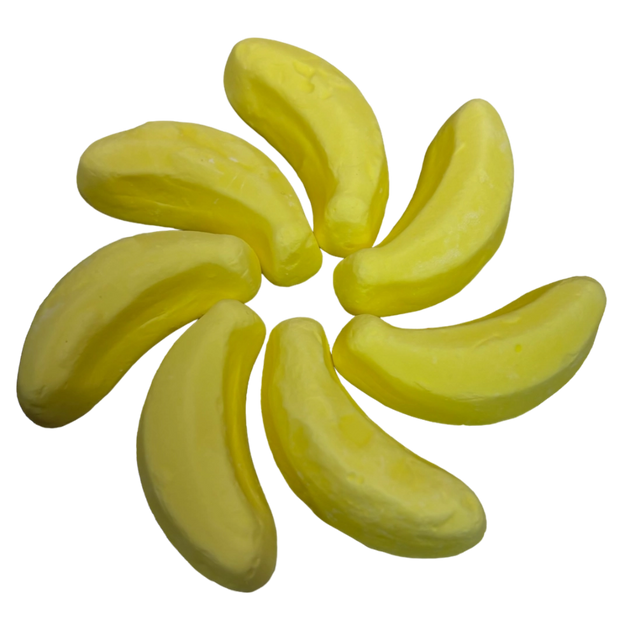Banana shaped lollies