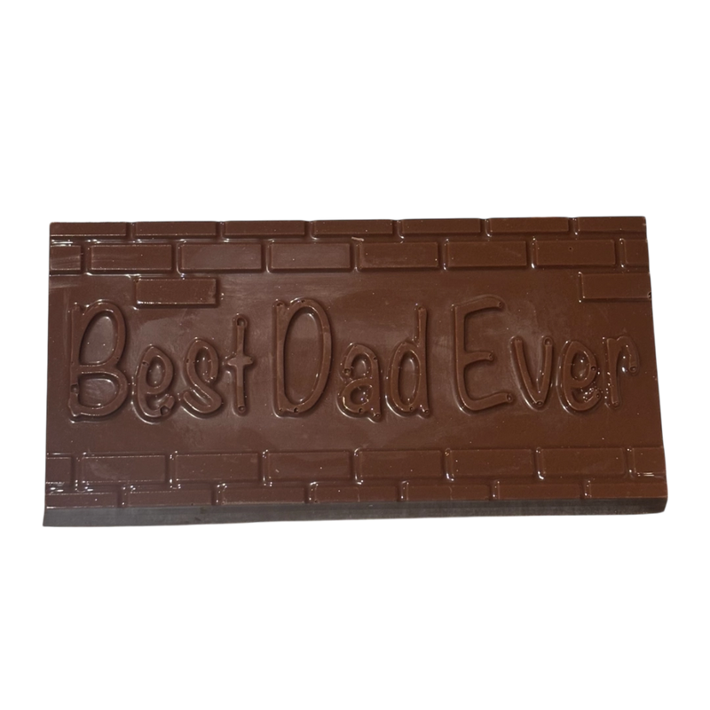 Chocolate block with Best Dad Ever message