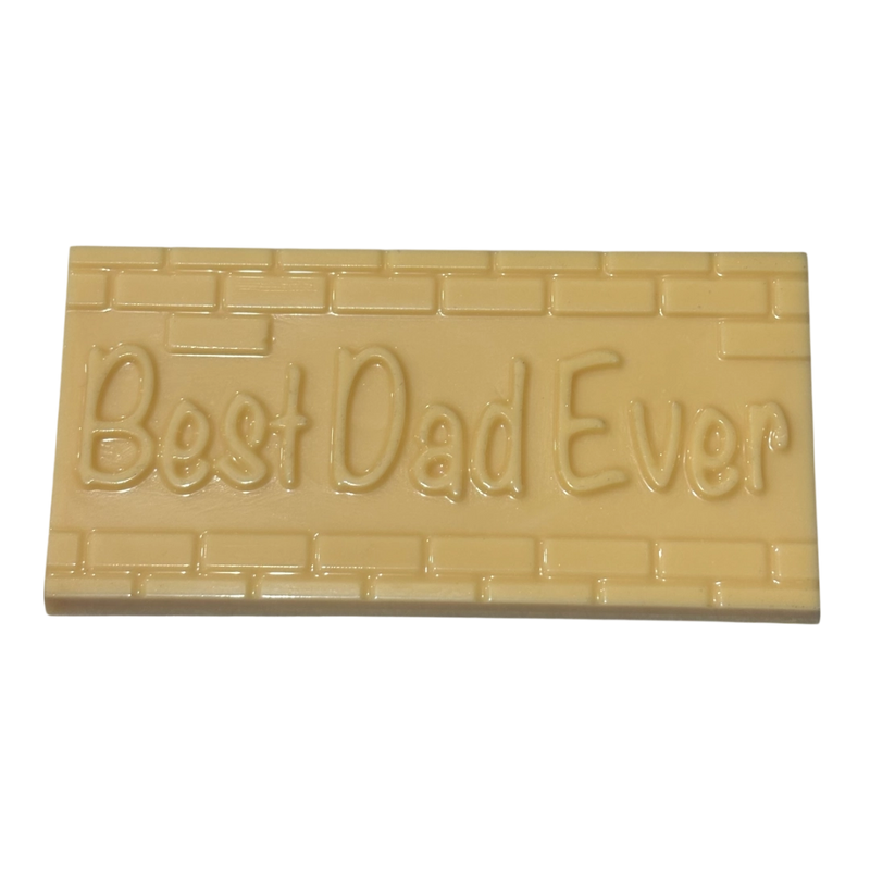 White chocolate bar with Best Dad Ever message