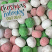Christmas Calories Don't Count sign with assorted colour English bon bons.