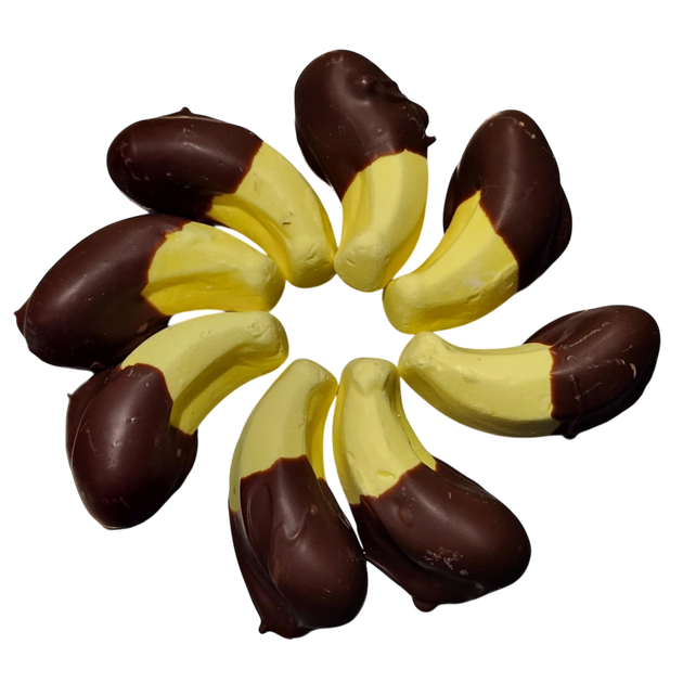 Banana lollies dipped in chocolate