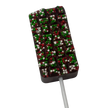 Santa's Chocolate Chimney lollipop topped with red, green and white Christmas sprinkles.