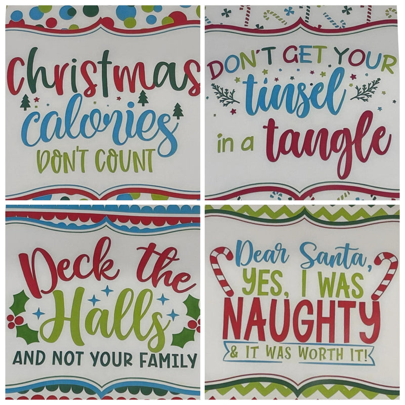 Fun Christmas-themed labels