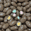 Clangers have a crunchy coloured fruit flavoured centre wrapped in smooth milk chocolate