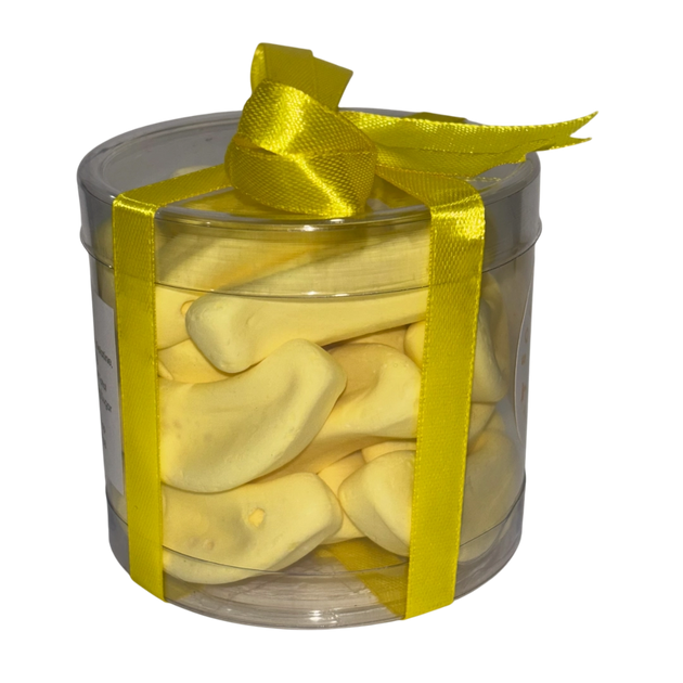 Banana lollies in container