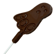 Ghost shaped chocolate lollipop