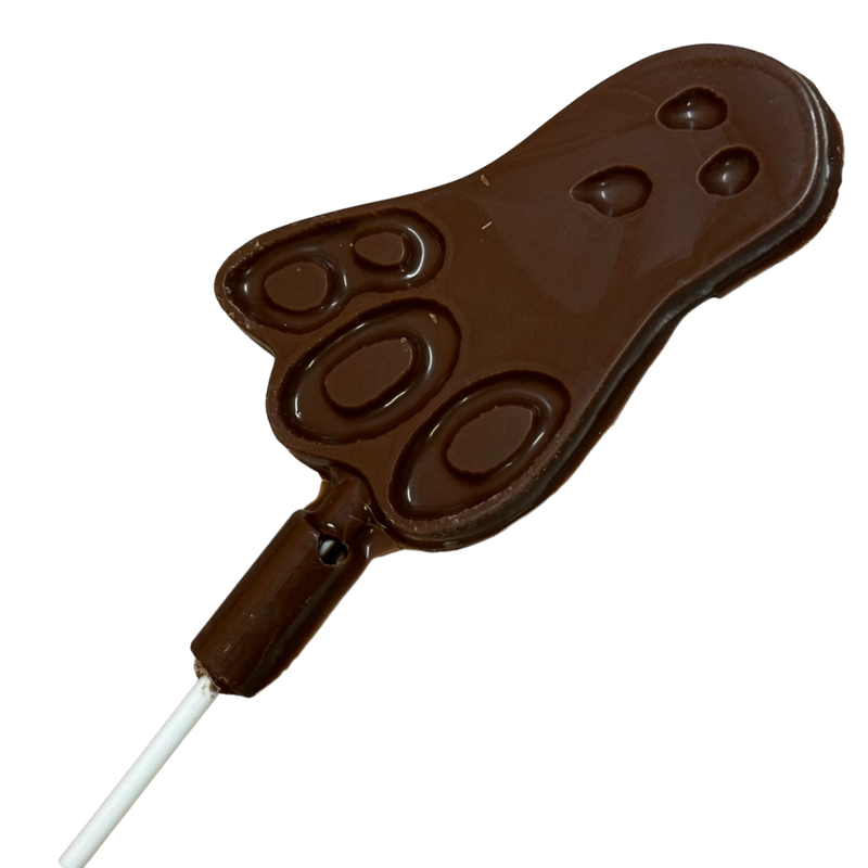 Ghost shaped chocolate lollipop