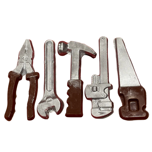 Chocolate Tool Set dusted with silver powder