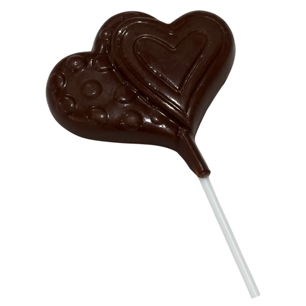 Sugar free chocolate hearts lollipop