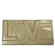 White chocolate bar with LOVE letters