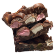 Sugar free rocky road with chocolate, marshmallows and lollies