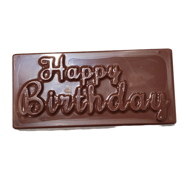 Chocolate bar with Happy Birthday message