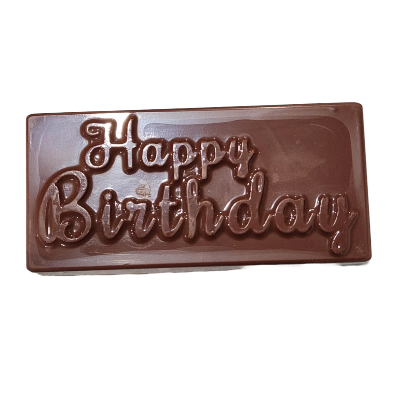 Chocolate bar with Happy Birthday message