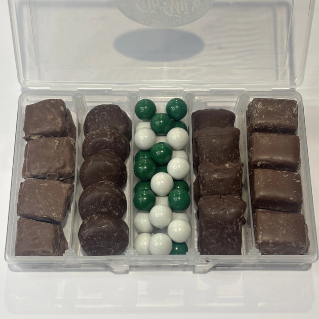 Assorted chocolates in mixed lolly box