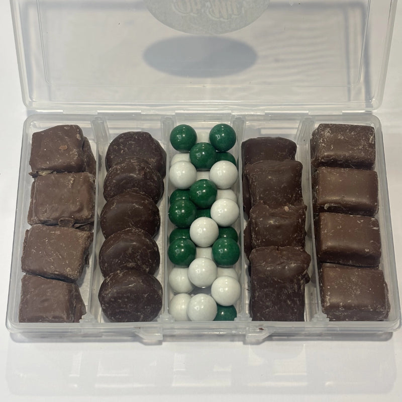 Assorted chocolates in mixed lolly box