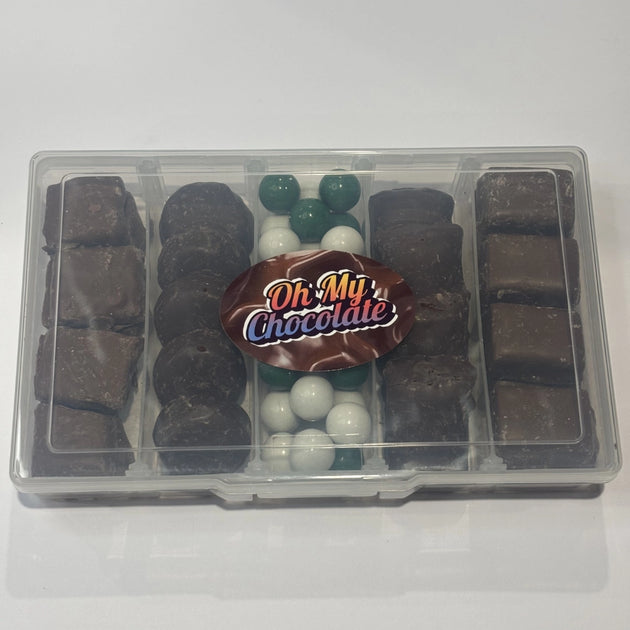 Assorted mixed chocolates in snack box