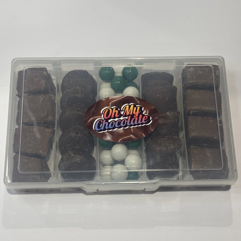 Assorted mixed chocolates in snack box