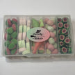 A wicked assortment of green and pink lollies