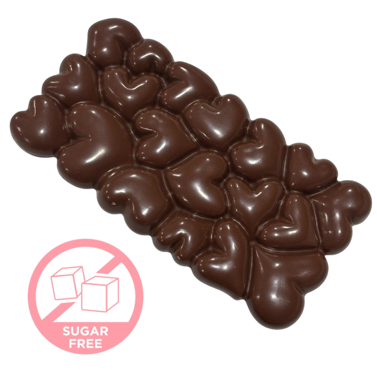 Sugar Free Chocolate bar with hearts