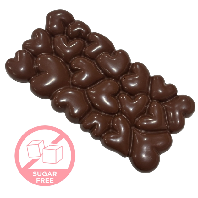 Sugar Free Chocolate bar with hearts