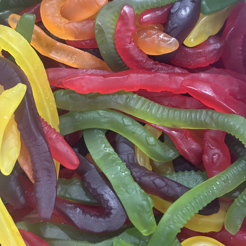 Colourful lolly snakes