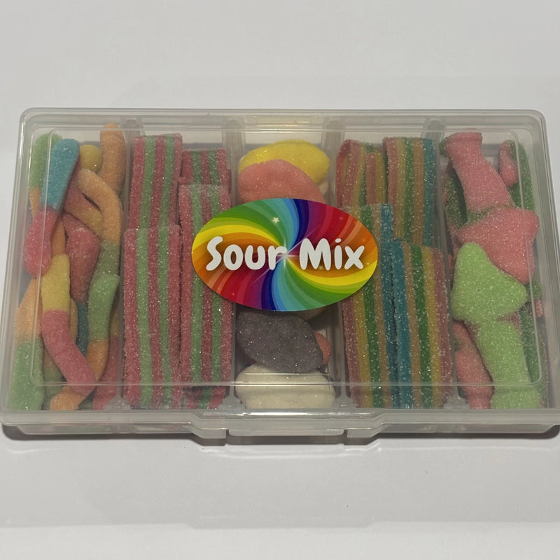 Assorted sour mix lolly box