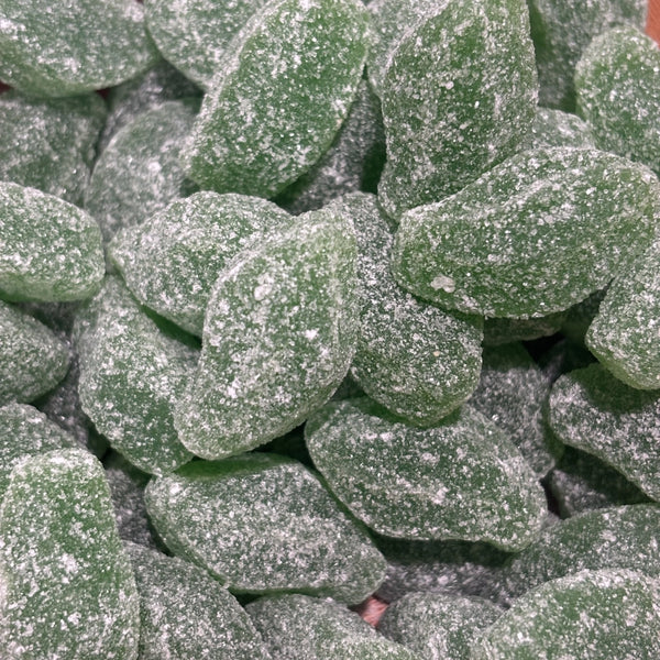 Old fashioned spearmint leaf shaped lollies