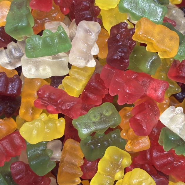 Assorted colour, sugar free bear lollies