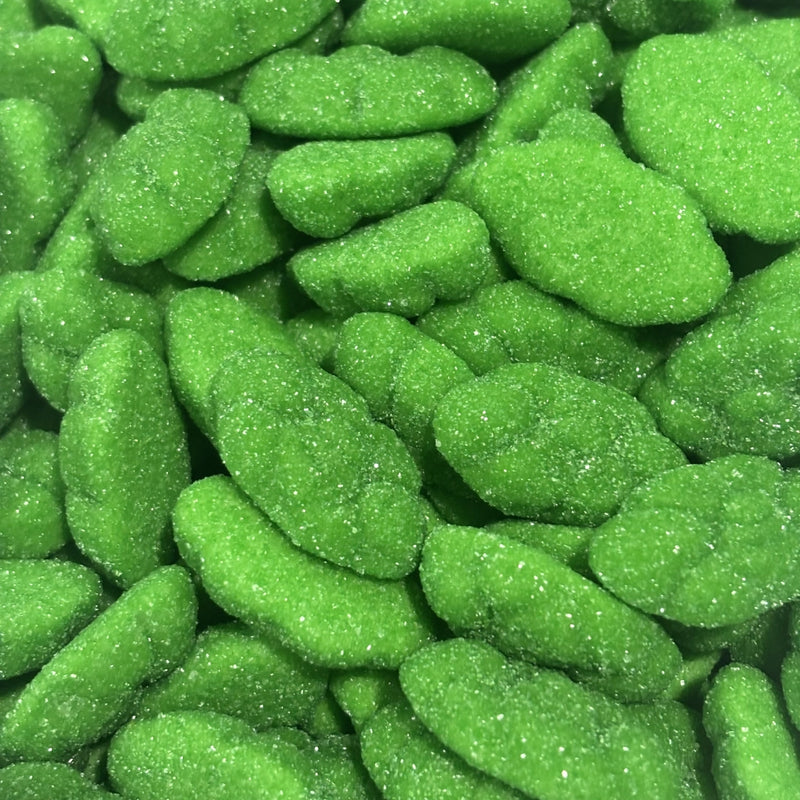 Green watermelon clouds dusted with sour sugar