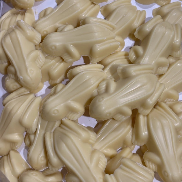 White chocolate frogs